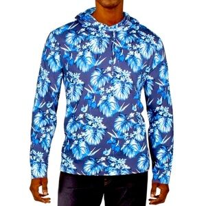 Polo Ralph Lauren Blue Floral Pullover Hoodie Men's XL Lightweight Tropical